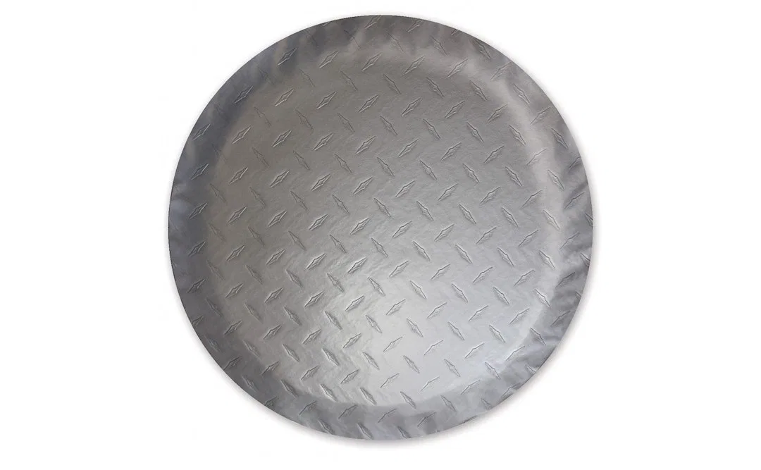 9757 – ADCO Spare Tire Cover, Fits 27 Inch Diameter Tires Diamond Plated Steel Design Vinyl